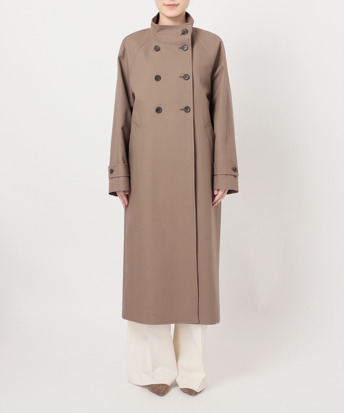 Noble（ノーブル）の「コットンダブルクロスハイネックロングコート（その他アウター・レディース・ベージュ/カーキ・FREE）」の17枚目の写真
