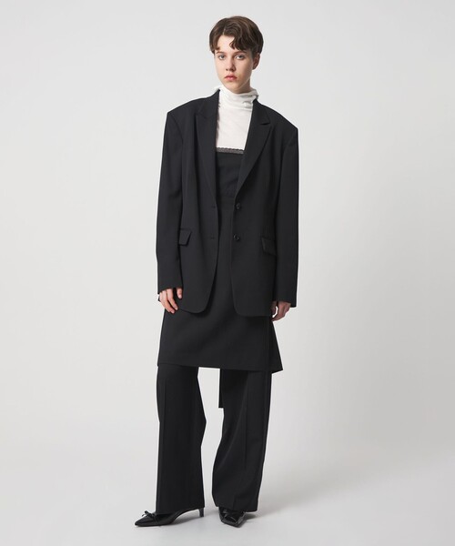 6(ROKU)＞ギャバジン ブラック ジャケット（テーラードジャケット）｜6