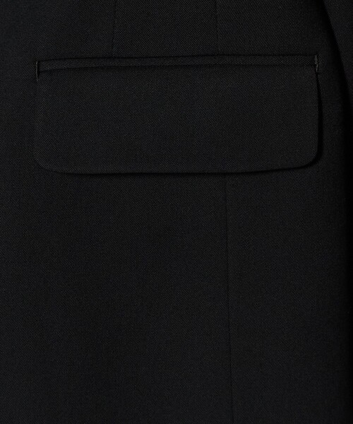 6（ロク）の「＜6(ROKU)＞ギャバジン ブラック ジャケット（テーラードジャケット・レディース・ブラック・38/36）」の8枚目の写真