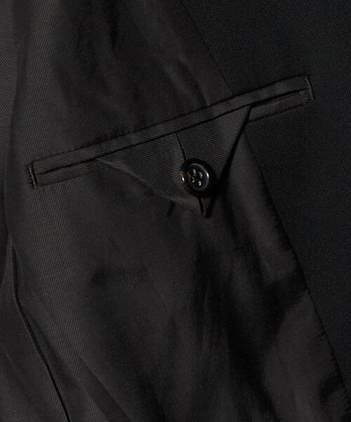 6（ロク）の「＜6(ROKU)＞ギャバジン ブラック ジャケット（テーラードジャケット・レディース・ブラック・38/36）」の9枚目の写真