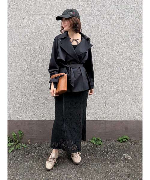 LAGUNAMOON（ラグナムーン）の「カットアウトデザインレースワンピース（ワンピース・レディース・ブラック/ホワイト・MEDIUM/SMALL）」の9枚目の写真