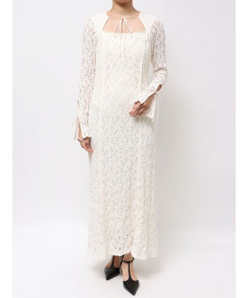 LAGUNAMOON（ラグナムーン）の「カットアウトデザインレースワンピース（ワンピース・レディース・ブラック/ホワイト・MEDIUM/SMALL）」の8枚目の写真