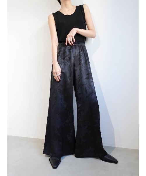 sahara(サハラ)の「Satin Jacquard Pants(その他パンツ・レディース・ライトブルー/ブラック/パープル・FREE)」の9枚目の写真