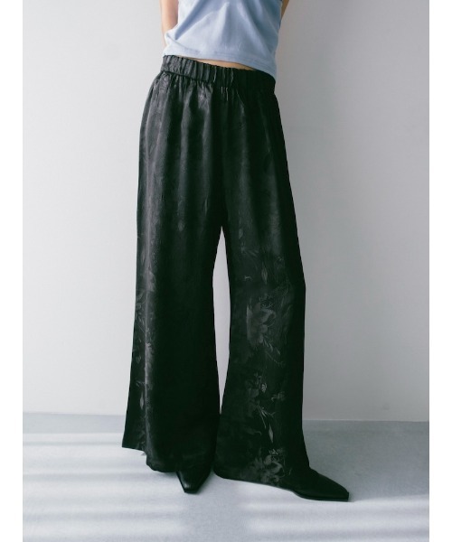 sahara(サハラ)の「Satin Jacquard Pants(その他パンツ・レディース・ライトブルー/ブラック/パープル・FREE)」の6枚目の写真