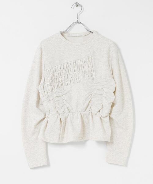 KBF（ケイビーエフ）の「ランダムシャーリングプルオーバー（Tシャツ/カットソー・レディース・チャコールグレー/ライトブルー/オートミール・ONE）」の8枚目の写真