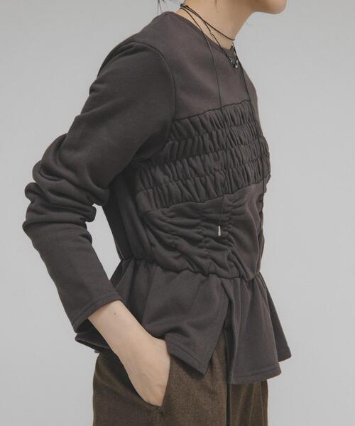 KBF（ケイビーエフ）の「ランダムシャーリングプルオーバー（Tシャツ/カットソー・レディース・チャコールグレー/ライトブルー/オートミール・ONE）」の10枚目の写真