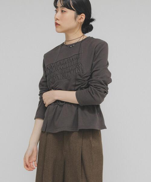 KBF（ケイビーエフ）の「ランダムシャーリングプルオーバー（Tシャツ/カットソー・レディース・チャコールグレー/ライトブルー/オートミール・ONE）」の14枚目の写真