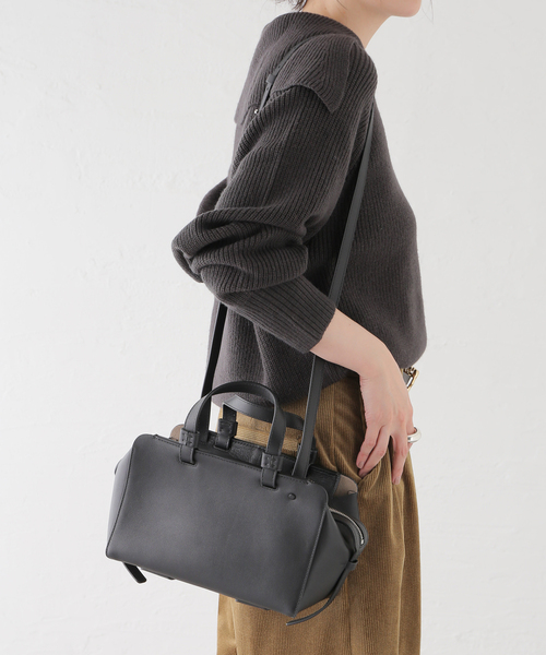 journal standard L'essage（ジャーナルスタンダードレサージュ）の「【BONASTRE/ボナストレ】T HANDBAG（ハンドバッグ・レディース・ブラック・FREE）」の2枚目の写真