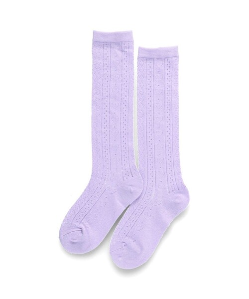 BRANSHES（ブランシェス）の「ハート柄ハイソックス（ソックス/靴下・キッズ・ラベンダー/ブラック・M(16～18cm)/L(19～21cm)）」の3枚目の写真