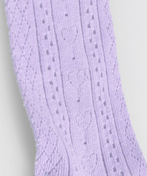 BRANSHES（ブランシェス）の「ハート柄ハイソックス（ソックス/靴下・キッズ・ラベンダー/ブラック・M(16～18cm)/L(19～21cm)）」の6枚目の写真