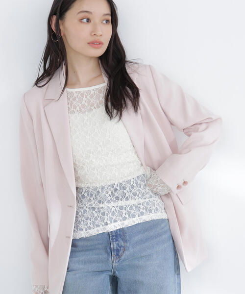 NATURAL BEAUTY BASIC（ナチュラルビューティーベーシック）の「◇レースドレープカットソー（Tシャツ/カットソー・レディース・ベージュ/オフホワイト/チャコールグレー・FREE）」の22枚目の写真