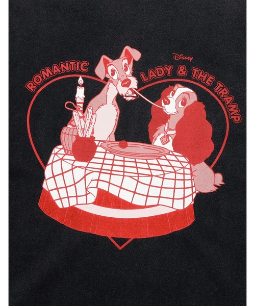 Little sunny bite（リトルサニーバイト）の「【RES】【little sunny bite Disney collection】 lady & tramp long tee（Tシャツ/カットソー・レディース・クリーム/ブラック/ピンク・MEDIUM/SMALL）」の6枚目の写真
