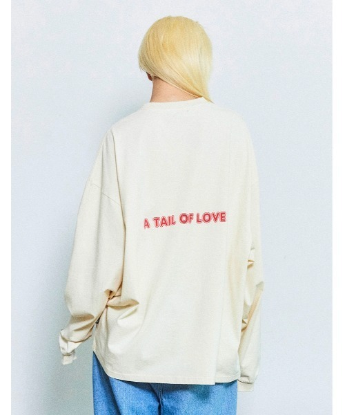 Little sunny bite（リトルサニーバイト）の「【RES】【little sunny bite Disney collection】 lady & tramp long tee（Tシャツ/カットソー・レディース・クリーム/ブラック/ピンク・MEDIUM/SMALL）」の15枚目の写真