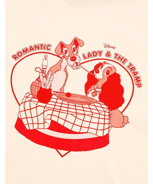 Little sunny bite（リトルサニーバイト）の「【RES】【little sunny bite Disney collection】 lady & tramp long tee（Tシャツ/カットソー・レディース・クリーム/ブラック/ピンク・MEDIUM/SMALL）」の17枚目の写真