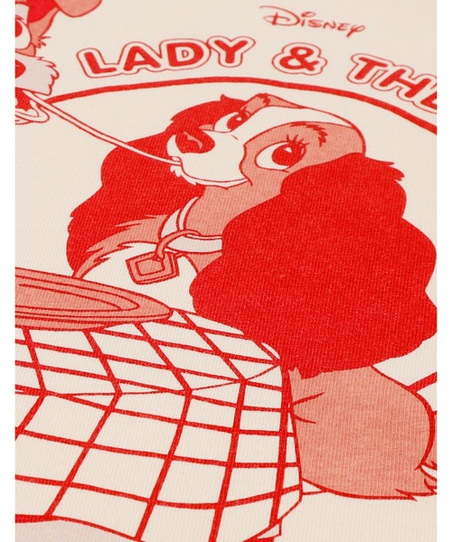 Little sunny bite（リトルサニーバイト）の「【RES】【little sunny bite Disney collection】 lady & tramp long tee（Tシャツ/カットソー・レディース・クリーム/ブラック/ピンク・MEDIUM/SMALL）」の18枚目の写真