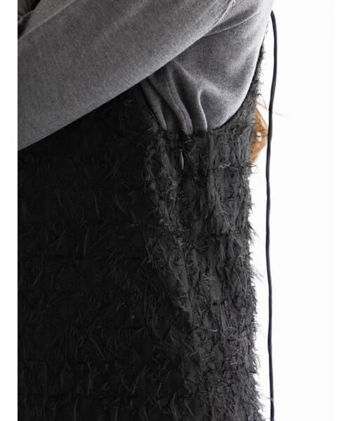 Te chichi(テチチ)の「カットジャガードキャミワンピース(ワンピース・レディース・ブラック/オフホワイト・F)」の6枚目の写真