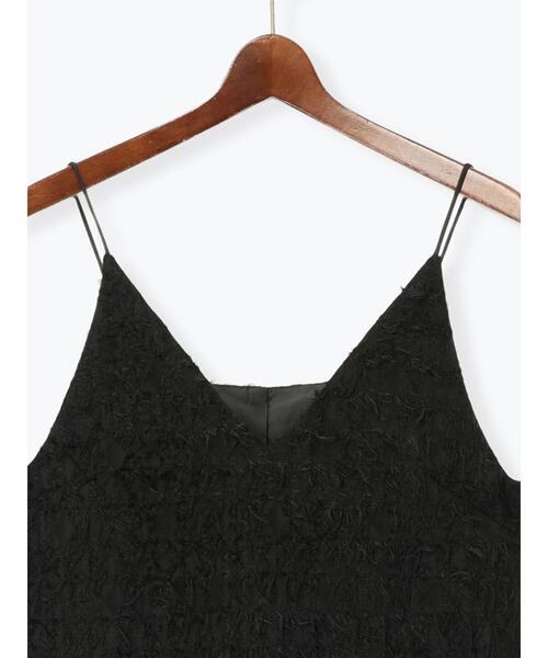 Te chichi(テチチ)の「カットジャガードキャミワンピース(ワンピース・レディース・ブラック/オフホワイト・F)」の10枚目の写真