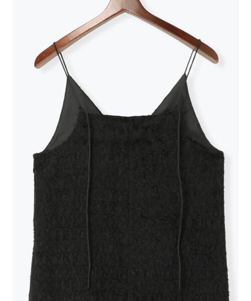 Te chichi(テチチ)の「カットジャガードキャミワンピース(ワンピース・レディース・ブラック/オフホワイト・F)」の4枚目の写真