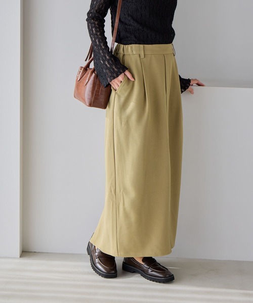 studio CLIP（スタディオクリップ）の「スッキリコクーンスカート[プラスサイズあり]《オケージョン2026SS》（スカート・レディース・ネイビー/ベージュ・ﾌﾘｰ(L)/FREE）」の5枚目の写真