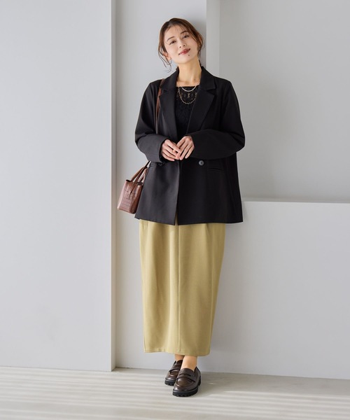 studio CLIP（スタディオクリップ）の「スッキリコクーンスカート[プラスサイズあり]《オケージョン2026SS》（スカート・レディース・ネイビー/ベージュ・ﾌﾘｰ(L)/FREE）」の8枚目の写真