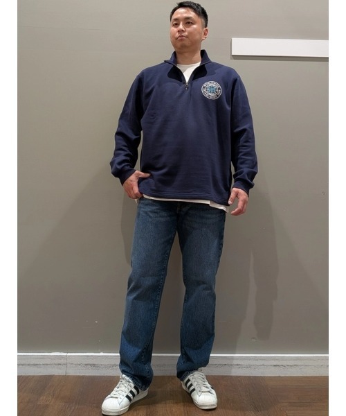 GAP(ギャップ)の「リラックスフィット GAPロゴ グラフィック 1/4 ジップアップ スウェットシャツ(スウェット・メンズ・レッド/グレー/ネイビー/ホワイト・XL/L/M/S/XS)」の20枚目の写真