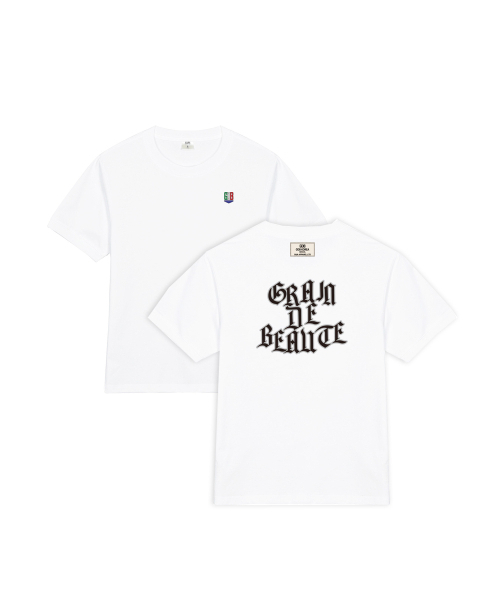 GRAIN DE BEAUTE（グランデボーテ）の「BACK LOGO T-SHIRT 01 [WHITE]（Tシャツ/カットソー・レディース・ホワイト・S/M/L/XL）」の4枚目の写真