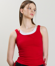 SM LAYERED LACE SLEEVELESS(RED)