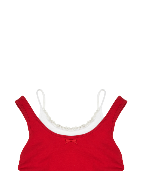 LUVISTRUE(ラヴイズトゥルー)の「SM LAYERED LACE SLEEVELESS(RED)(Tシャツ/カットソー・レディース・その他・FREE)」の4枚目の写真