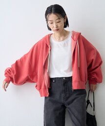 CIAOPANIC TYPY（チャオパニックティピー）の「【ゆるっと抜け感大人フーディー】ドルマンスリーブピグメントダンボールパーカー（パーカー）」