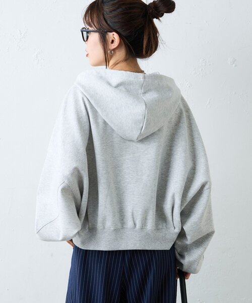 CIAOPANIC TYPY(チャオパニックティピー)の「【ゆるっと抜け感大人フーディー】ピグメントダンボールパーカー(パーカー・レディース・イエロー/ネイビー/ピンク/チャコールグレー/グレー・ONE SIZE)」の12枚目の写真