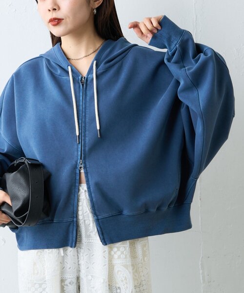 CIAOPANIC TYPY(チャオパニックティピー)の「【ゆるっと抜け感大人フーディー】ピグメントダンボールパーカー(パーカー・レディース・イエロー/ネイビー/ピンク/チャコールグレー/グレー・ONE SIZE)」の21枚目の写真