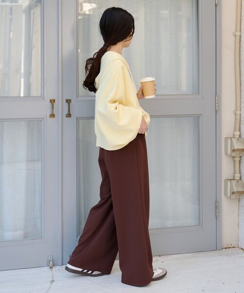 CIAOPANIC TYPY（チャオパニックティピー）の「【ゆるっと抜け感大人フーディー】ピグメントダンボールパーカー（パーカー・レディース・イエロー/ネイビー/ピンク/チャコールグレー/グレー・ONE SIZE）」の8枚目の写真