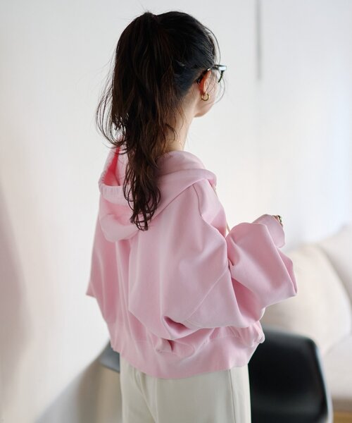 CIAOPANIC TYPY（チャオパニックティピー）の「【ゆるっと抜け感大人フーディー】ピグメントダンボールパーカー（パーカー・レディース・イエロー/ネイビー/ピンク/チャコールグレー/グレー・ONE SIZE）」の21枚目の写真