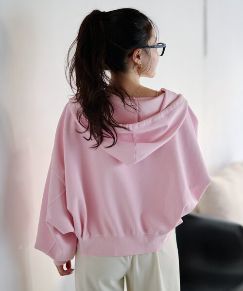 CIAOPANIC TYPY（チャオパニックティピー）の「【ゆるっと抜け感大人フーディー】ピグメントダンボールパーカー（パーカー・レディース・イエロー/ネイビー/ピンク/チャコールグレー/グレー・ONE SIZE）」の22枚目の写真