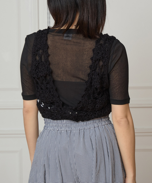 IENA LA BOUCLE(イエナラブークル)の「MAYDI/マイディ flower crochet ブラトップ CONEXION(その他トップス・レディース・ブラック・FREE)」の9枚目の写真