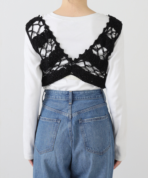 IENA LA BOUCLE(イエナラブークル)の「MAYDI/マイディ flower crochet ブラトップ CONEXION(その他トップス・レディース・ブラック・FREE)」の5枚目の写真