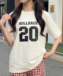 スポーティカレッジ風ロゴグラフィックTシャツ