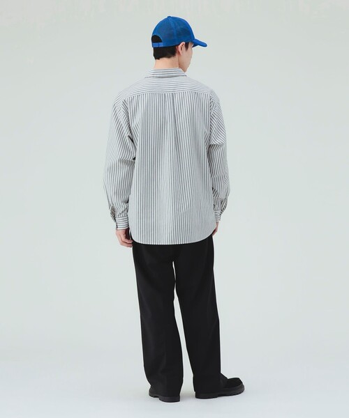BEAMS HEART(ビームスハート)の「【6/18値下げ】GMS ビッグシルエット ワークシャツ(ユニセックス)(シャツ/ブラウス・メンズ・ブルー/ホワイト・MEDIUM/SMALL/LARGE)」の6枚目の写真