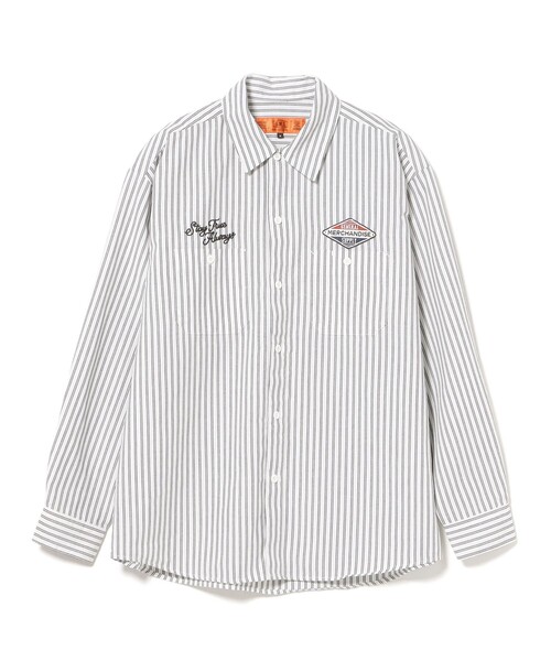 BEAMS HEART(ビームスハート)の「【6/18値下げ】GMS ビッグシルエット ワークシャツ(ユニセックス)(シャツ/ブラウス・メンズ・ブルー/ホワイト・MEDIUM/SMALL/LARGE)」の9枚目の写真