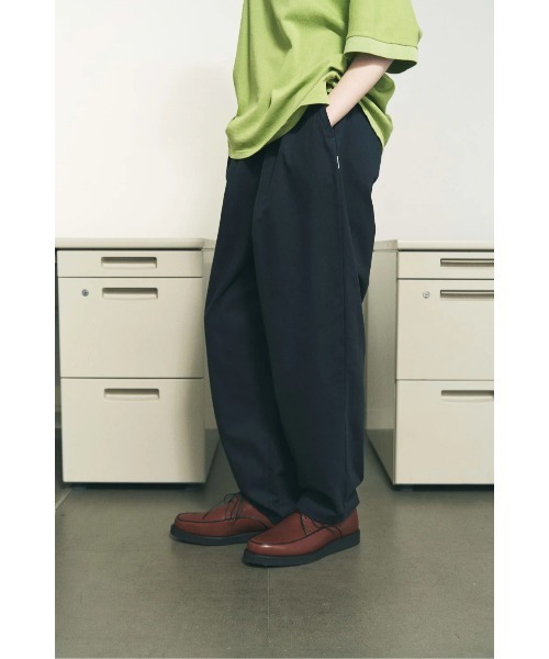 PHINGERIN（フィンガリン）の「PHINGERIN TWILL PLEATED PANTS (PD-261-BT-031)（その他パンツ・メンズ・ネイビー/ブラック・MEDIUM/LARGE/SMALL）」の5枚目の写真