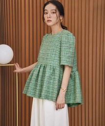 エルフランク♡ツイード半袖トップス エルフランク♡ツイード半袖トップス ELFRANK｜エルフランクのシャツ