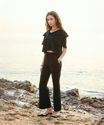 ICE GARDEN A.508（アイス ガーデン エイオーゴンパル）の「フレアパンツ_ブラック（スラックス）」