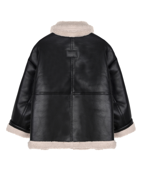 NICK&NICOLE(ニックアンドニコール)の「REVERSIBLE PREMIUM LEATHER MUSTANG_BLACK(ムートンコート・レディース・その他・FREE)」の5枚目の写真