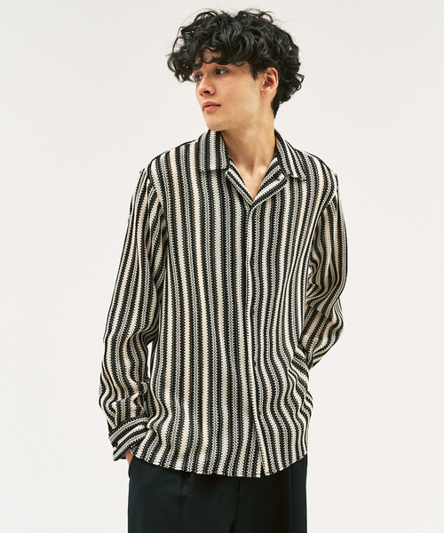 417 EDIFICE(フォーワンセブンエディフィス)の「P.A CROCHET シャツ(シャツ/ブラウス・メンズ・ブラウン/ブラック・MEDIUM/LARGE)」の14枚目の写真