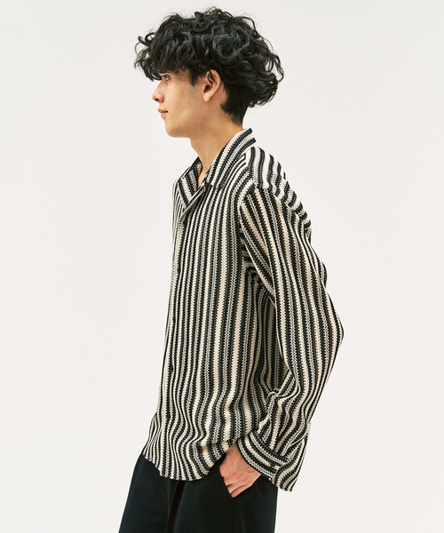 417 EDIFICE(フォーワンセブンエディフィス)の「P.A CROCHET シャツ(シャツ/ブラウス・メンズ・ブラウン/ブラック・MEDIUM/LARGE)」の15枚目の写真