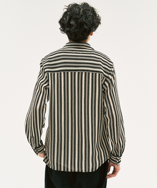 417 EDIFICE(フォーワンセブンエディフィス)の「P.A CROCHET シャツ(シャツ/ブラウス・メンズ・ブラウン/ブラック・MEDIUM/LARGE)」の16枚目の写真