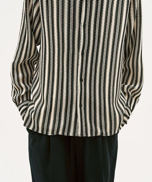 417 EDIFICE(フォーワンセブンエディフィス)の「P.A CROCHET シャツ(シャツ/ブラウス・メンズ・ブラウン/ブラック・MEDIUM/LARGE)」の18枚目の写真