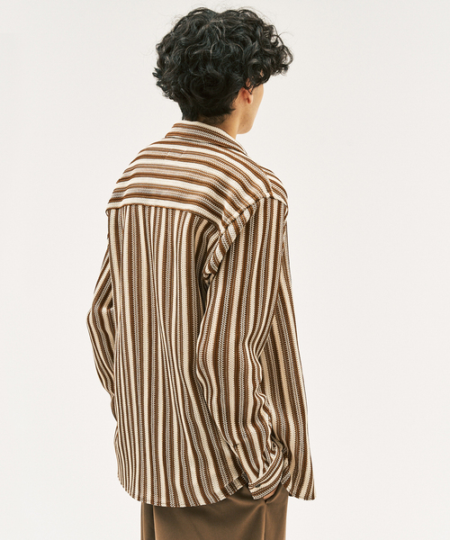 417 EDIFICE(フォーワンセブンエディフィス)の「P.A CROCHET シャツ(シャツ/ブラウス・メンズ・ブラウン/ブラック・MEDIUM/LARGE)」の8枚目の写真