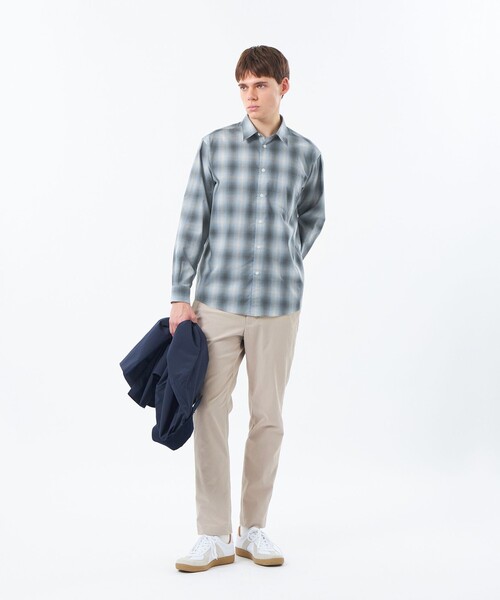 MACKINTOSH PHILOSOPHY(マッキントッシュ フィロソフィー)の「ショートレギュラーカラーシャツ オンブレチェック(シャツ/ブラウス・メンズ・ブルー/ベージュ系その他5・38/40)」の3枚目の写真