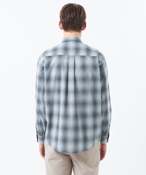MACKINTOSH PHILOSOPHY(マッキントッシュ フィロソフィー)の「ショートレギュラーカラーシャツ オンブレチェック(シャツ/ブラウス・メンズ・ブルー/ベージュ系その他5・38/40)」の7枚目の写真